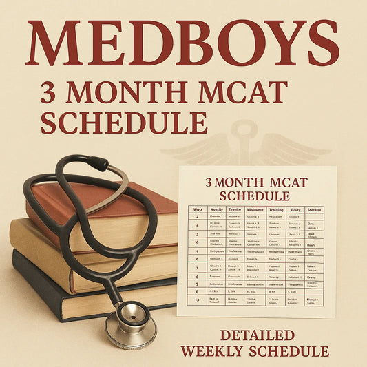 MedBoys - 3 Month MCAT Schedule